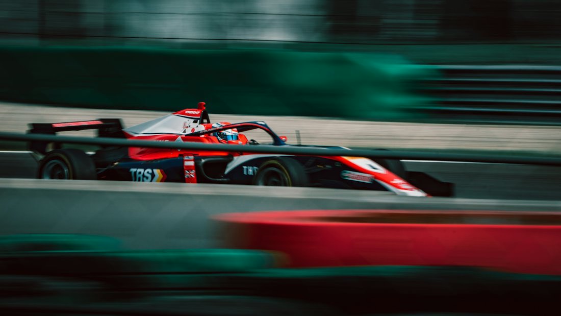 Single-seater race car at speed